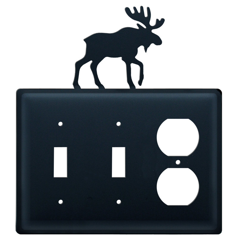 Moose 3-Gang Duplex Outlet / Toggle Light Switch Combination Wall Plate
