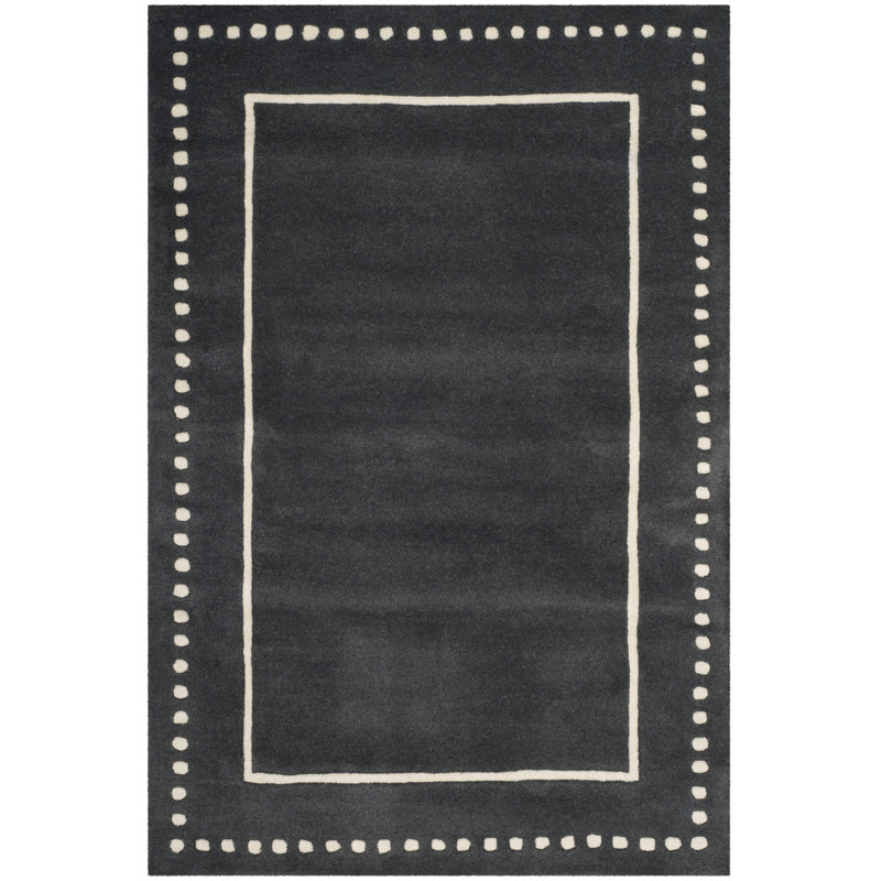 Cruz Hand Tufted Wool Solid Color Rug, Rectangle 2'6" x 4'