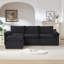 Canapé modulaire en L capitonné de 111 po avec siège profond et repose-pieds mobile-875889384-877412721