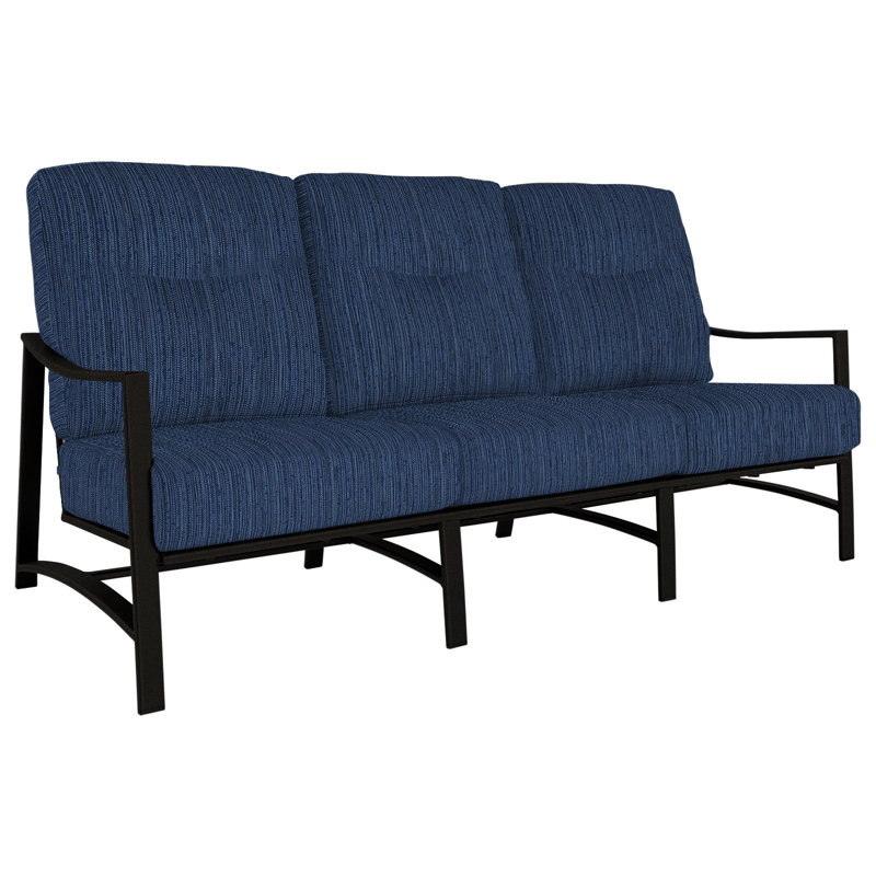 Avana Outdoor 3 - Seat Patio Sofa, Alcazar Redwood, Carbon Black