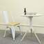 Table ronde pliable blanche, 23,6 po de diamètre x 29,5 po de hauteur, métal, imperméable et antirouille, base de trépied, table de patio intérieure et extérieure-351014767