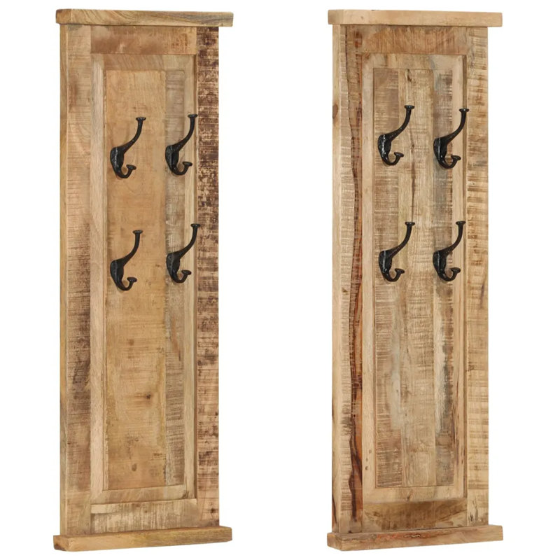 Leite Solid Wood Wall 4 - Hook Wall Mounted Coat Rack