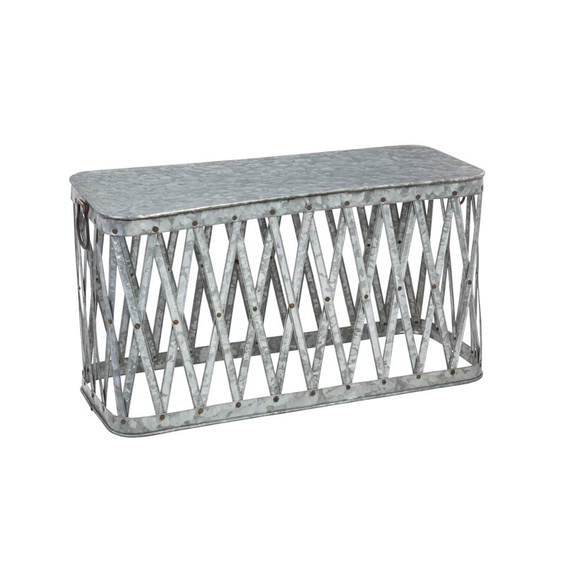 Mini banc d'extérieur en métal.