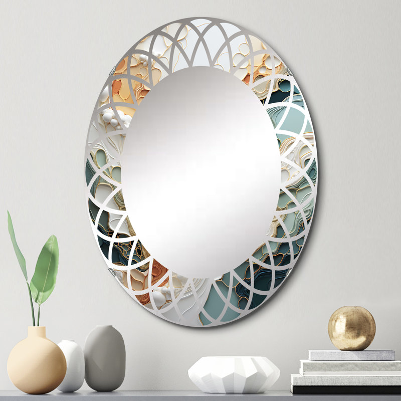 Fieldsmoor - Miroir mural moderne ovale, 30 po x 20 po