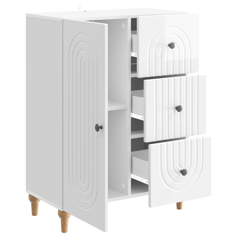 66cm Sideboard, High Gloss White