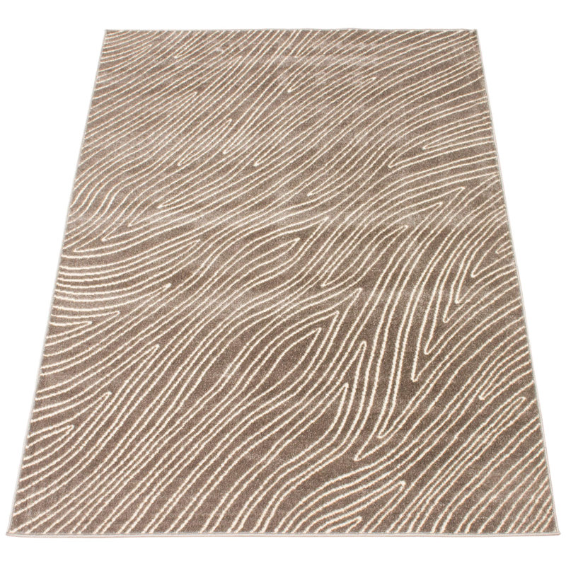 Tapis abstrait taupe, Rectangle 3 pi 11 po x 5 pi 7 po