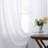 White Linen Curtains Dark Grommet For Living Room Modern Farmhouse-331260239