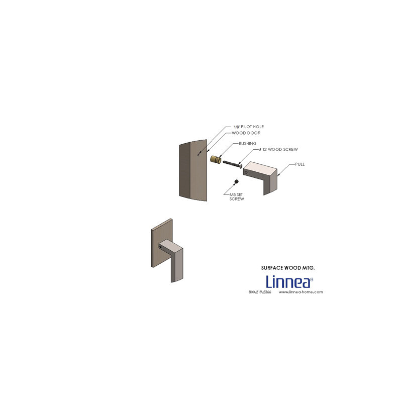 23 5/8" CTC Surface Mount Appliance Pull, 11 13/16", Polished Stainless Steel