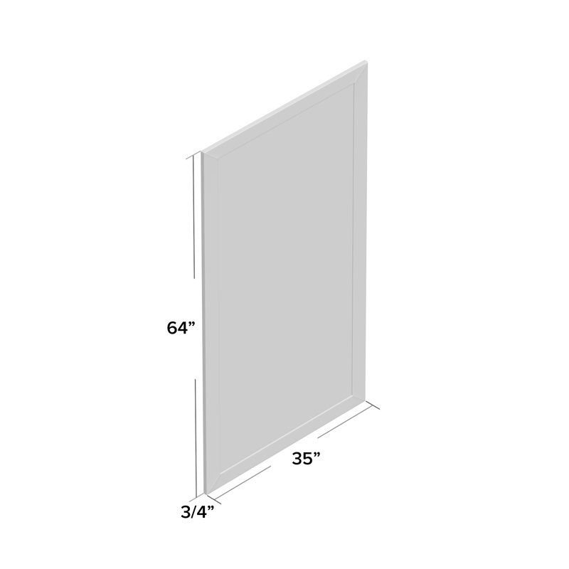 Flat Mirror, 64" H x 35" W x 0.75" D, Brushed Nickel