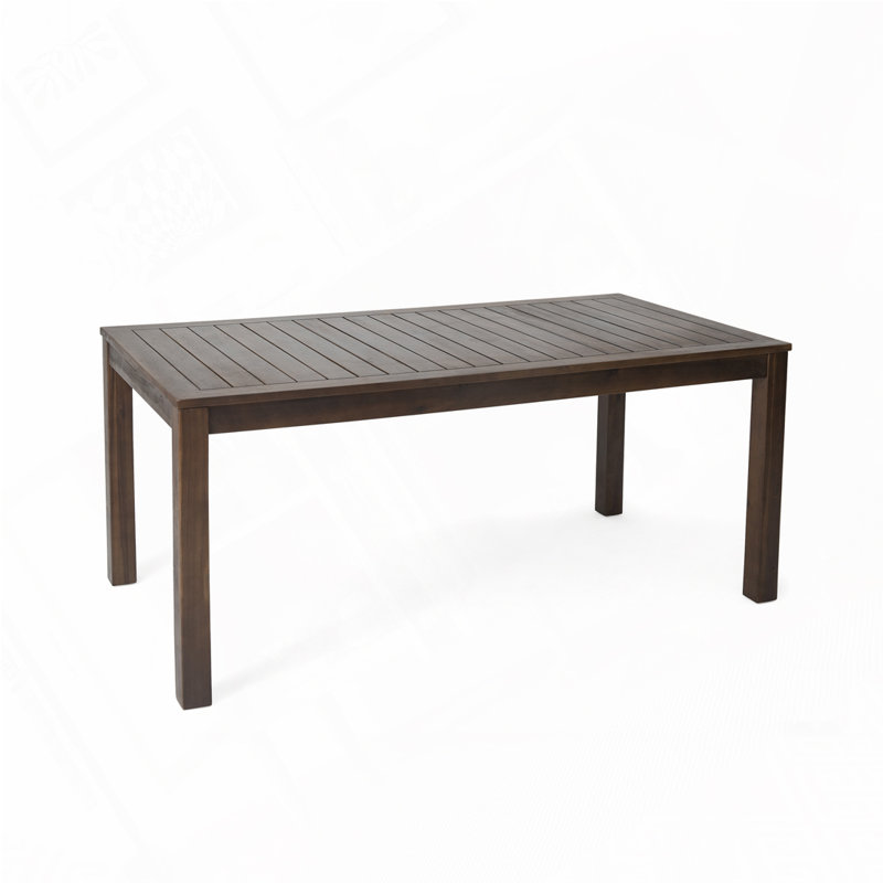 Bohl Rectangular Outdoor Dining Table , 70.75'' in. W 34'' in. D, Dark Brown, Dark Brown