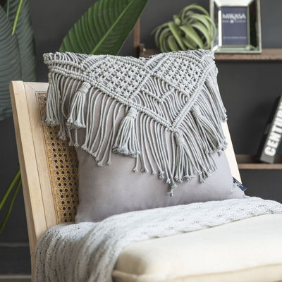 Tassels Cotton Throw Pillow