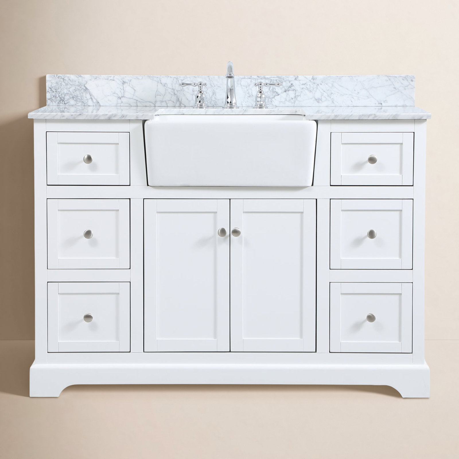 Pardue 48'' Single Bathroom Vanity, White