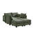 113.5'' Modular Sectiona Corduroy Sofa-2028697687