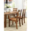 2Pcs Rustic Dark Oak Solid Wood Chair, Dining With Panel Back Touch Chairs Of 2, Design