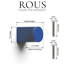 Bouton d'armoire découpé en aluminium de style moderne Mid-Century ROUS, polo (bleu marine), 1 unité-111448774