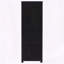 Black 3-Shelf Media Tower with Cabinet