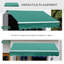 Auvent de jardin rétractable 10 'x 8' - protégé, eau, auvent de balcon pratique,. Et eau. Contrôle manuel de la structure en aluminium. Convient à différentes surfaces. Protège de la chaleur du soleil. Pour terrasse, cour.