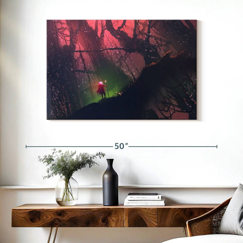 Kelan Wizard In Enchanted Forest, 26" H x 39" W
