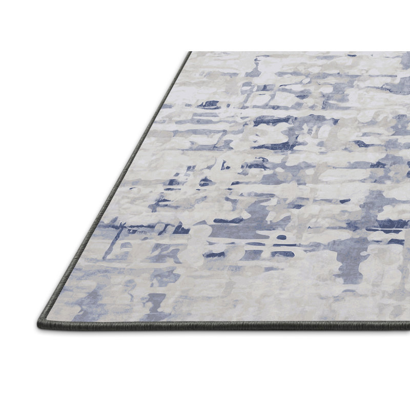 Tapis gris soyeux et moelleux, Rectangle 2 pi x 4 pi