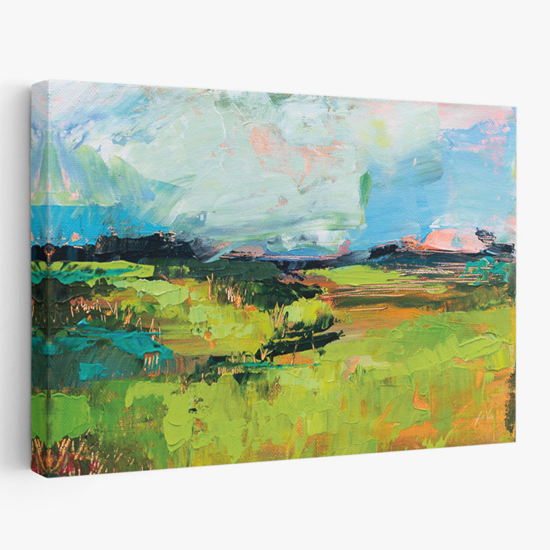 Fields And Green Quag Art, 24" H x 36" W