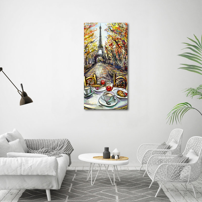 Breakfast In Paris - Wrapped Canvas Print