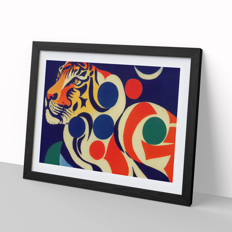 Abstract Tiger Vol.2 - Framed Print, Black Framed, 46cm H x 64cm W x 2cm D