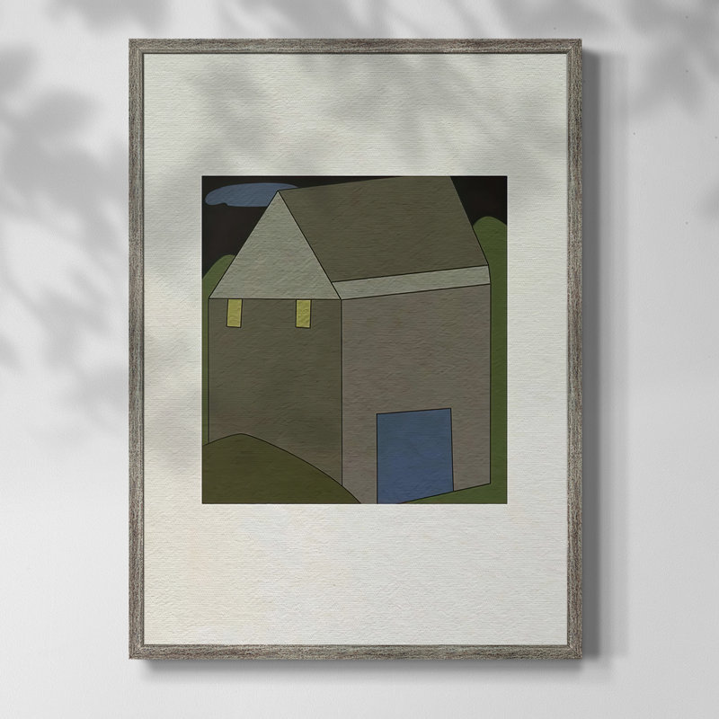 Mountain House IV, reproduction encadrée - bois massif, H 11 po x l 9 po