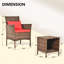 Ensemble de conversation pour patio avec coussins 2 personnes Nagey-1592646011