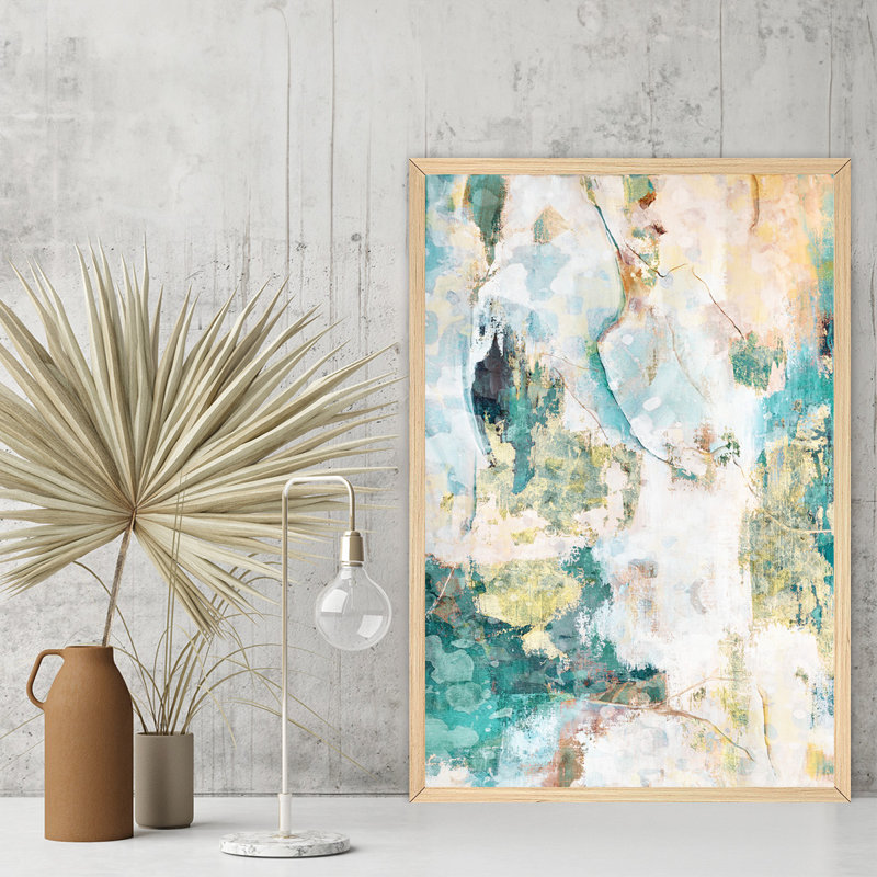 Grunge Texture Teal Tan