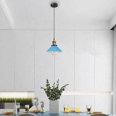Modern Industrial Cone Pendant Light | Adjustable 1-Light Ceiling Fixture for Kitchen Islands, Dining Areas & Hallways