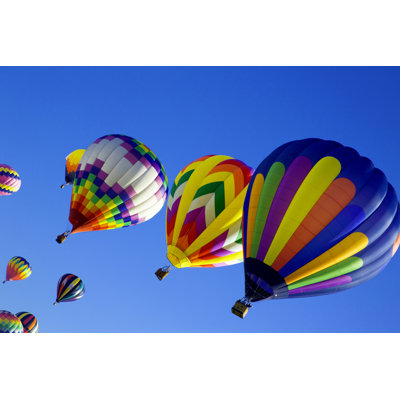 Multi Coloured Hot Air Balloons 1 Piece Wrapped Canvas Wall Art