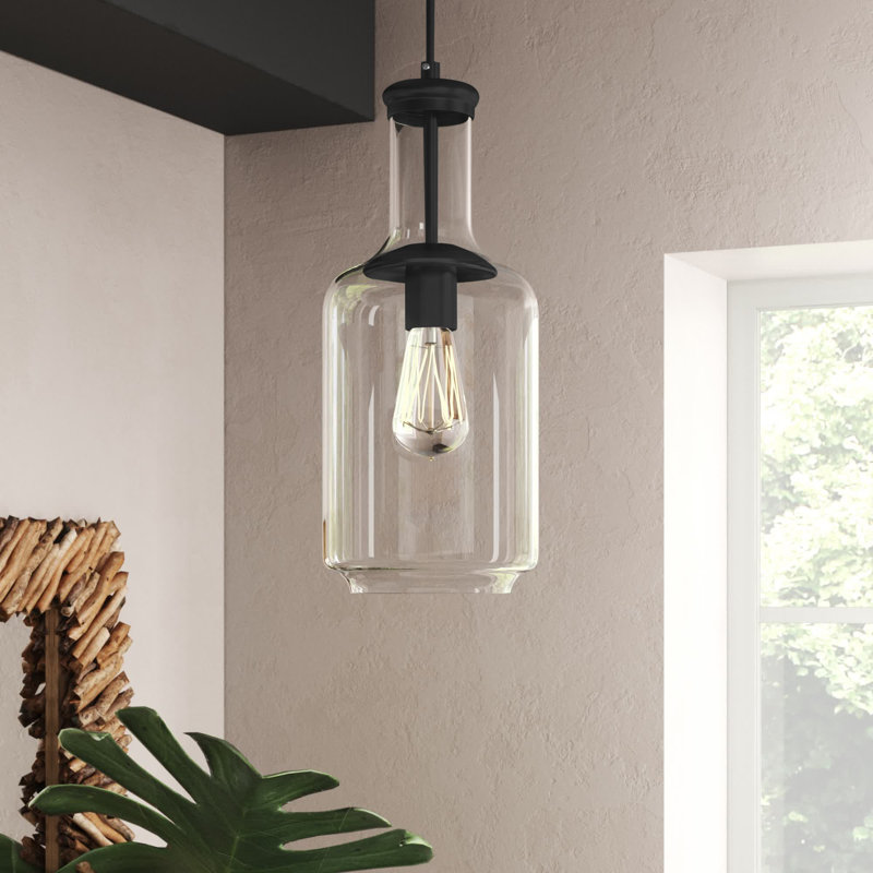 Longmeadow 1 - Light Single Pendant, Black