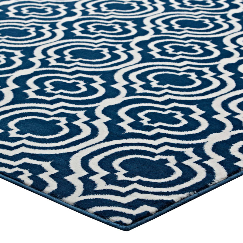 Tapis marocain à motif treillis transitionnel Modway, Rectangle 8 pi x 10 pi