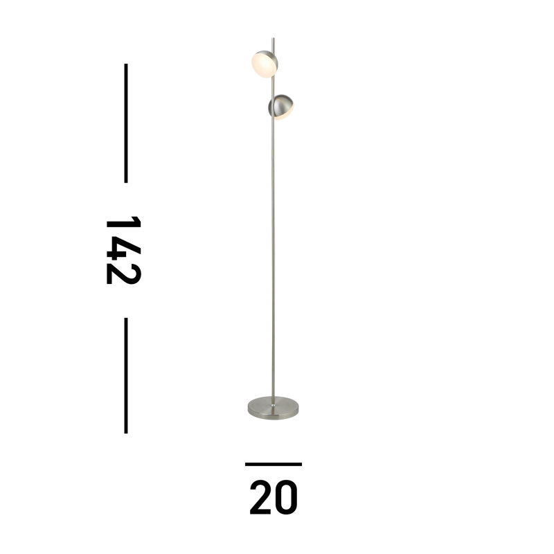 Driskell 142cm Silver LED Tree Floor Lamp