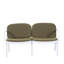 Patio extérieur 3 pièces Chat avec cadre et coussins en Pp blanc - 2 fauteuils club 1, -, confortable, facile à déplacer par cadre, coussins, -, rangement, revêtement respirant-107526786