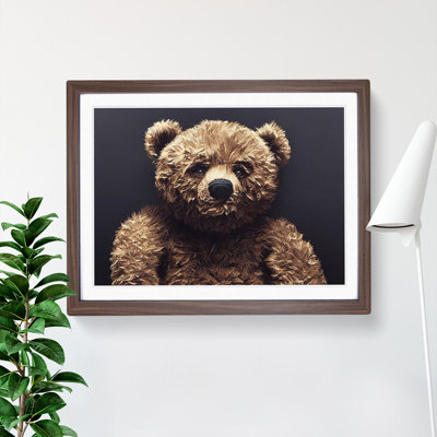 Teddy Bear Portrait - Single Picture Frame Print