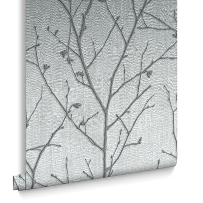 Floral Metallic Wallpaper Roll