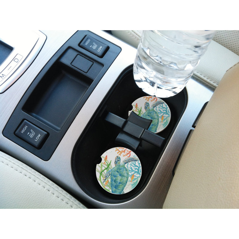 Sous-verre pour voiture en pierre absorbant sea life serenade