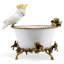 Porcelain Basin With Bronze Cockatoo