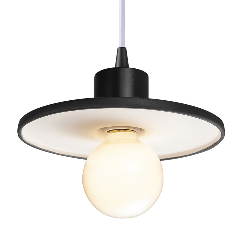 Leni - Light Single Pendant, Gloss Black/Matte White, Matte Black