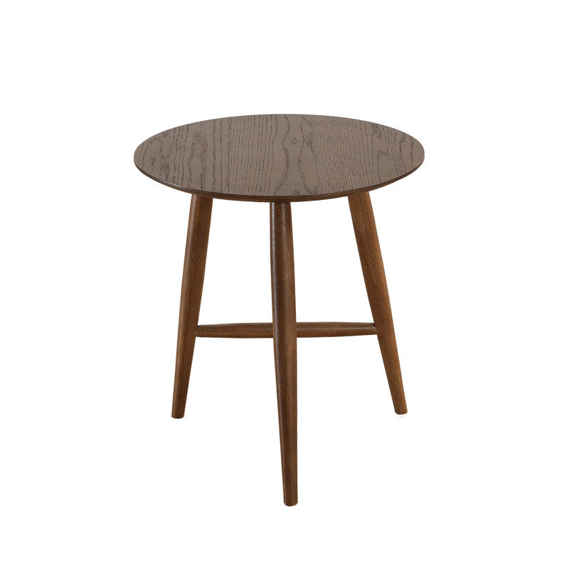 Sander Round Wooden Coffee Table Set, Walnut