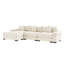 Canapé modulaire surdimensionné en L avec méridienne, assise profonde, conception ergonomique et assemblage facile-1823704307