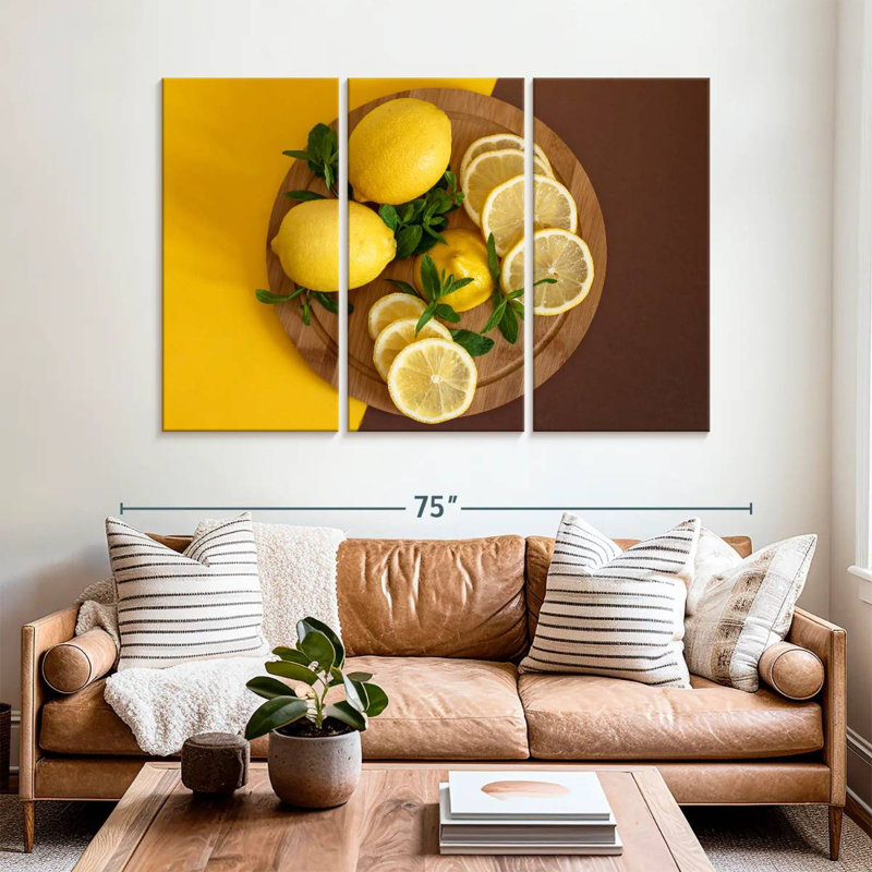 Yarlin Lemon Fruit Board, 42" H x 65" W