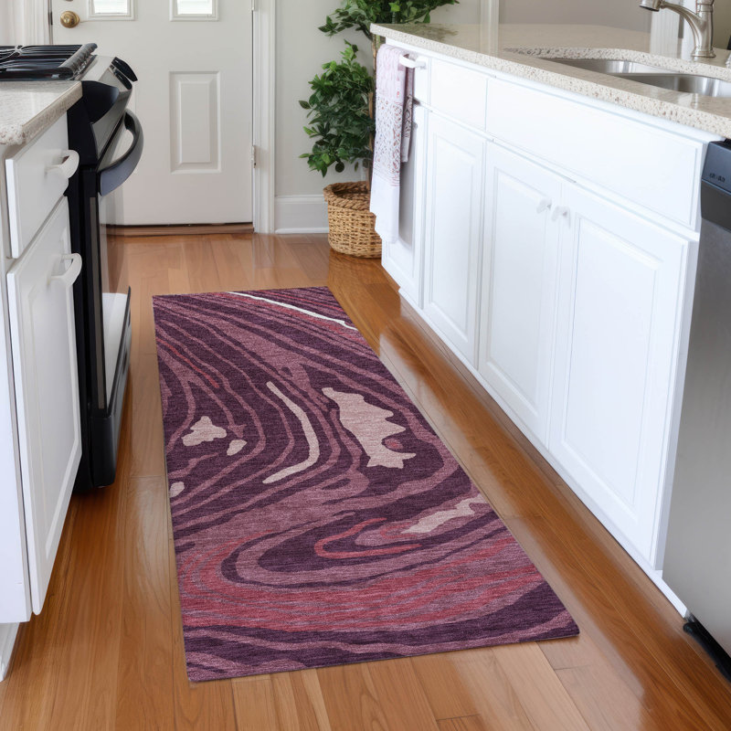 Premium Machine Washable Cossette AMF1051 Swirls Rug, Runner 2'3" x 7'6"