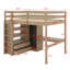 Lit mezzanine double avec bureau, tablettes et tiroirs-1746289350