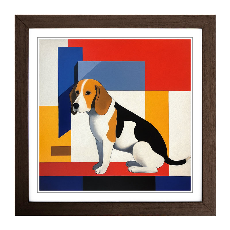 Single Picture Frame Print on Wood, Walnut