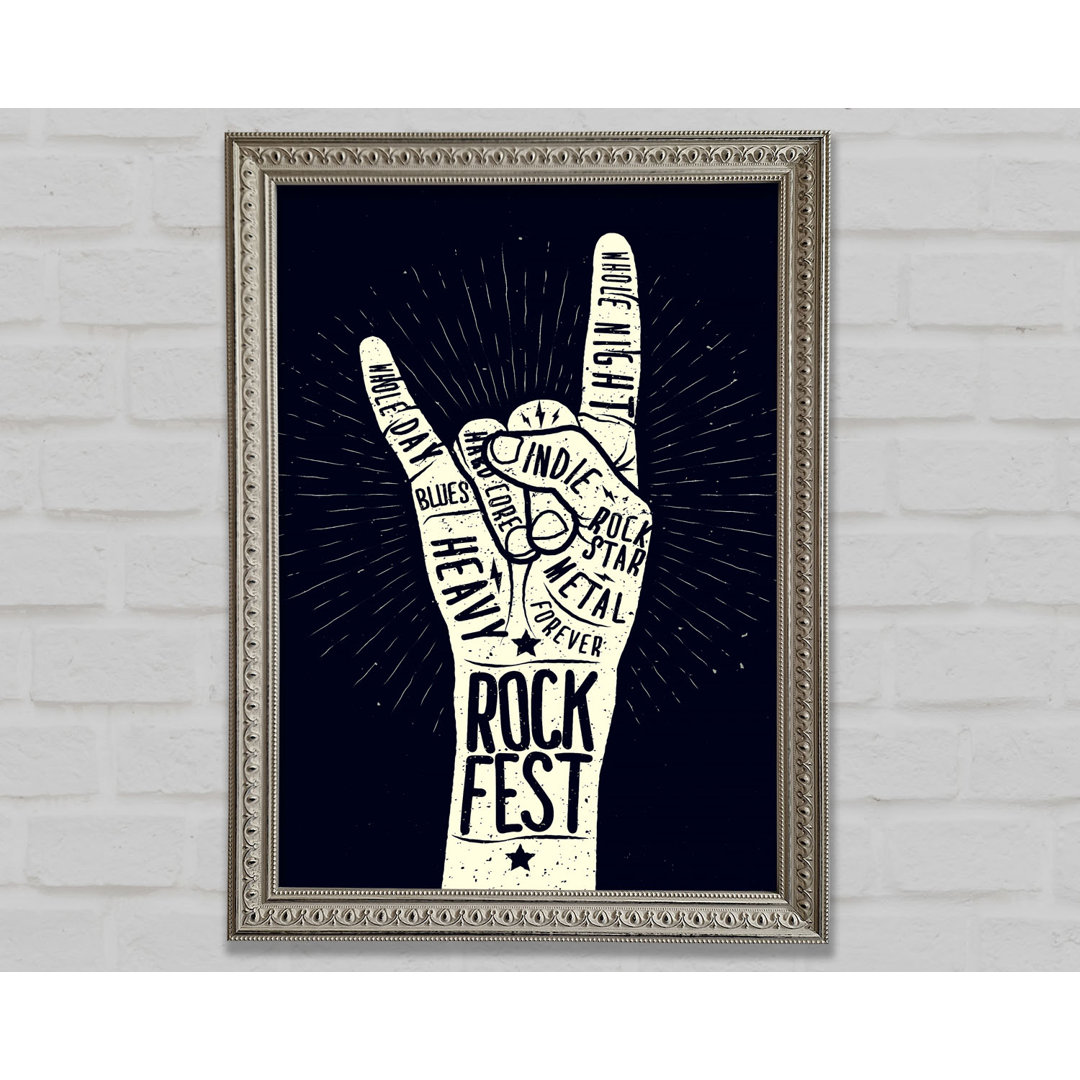 Rock Fest Gerahmter Druck