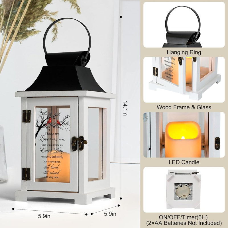 Memorial Lantern - Bereavement Sympathy Gifts for Loss of Loved One Mother Father