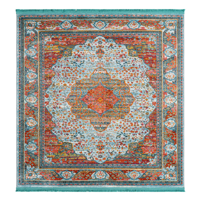 Folmar Oriental Indoor Rug, Square 5'