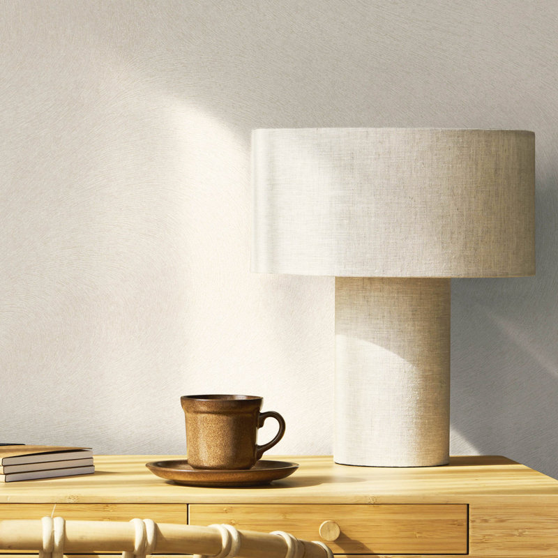 Earth Collection Textured Dunes Effect Wallpaper Roll, Cream